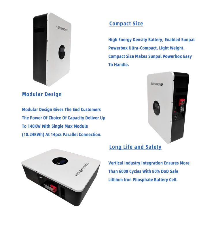 Pinsheng Power Wall Lifepo4 Batteria di accumulo di energia solare 10Kwh 48V 100Ah 200Ah Batterie agli ioni di litio Solar Powerwall con Bms