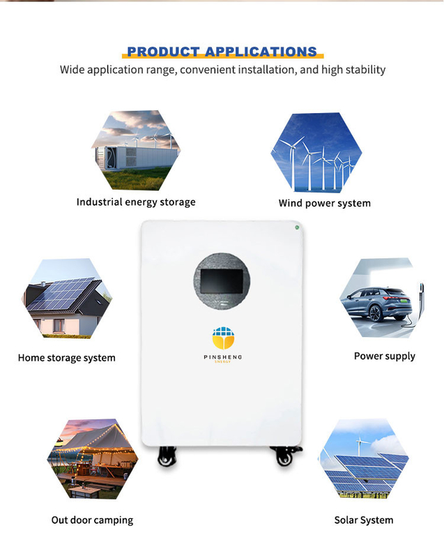 Pinsheng 48V batterie agli ioni di litio 10Kwh 15Kwh Sistema di accumulo di energia solare 200Ah 280Ah 300AH LiFePO4 batterie