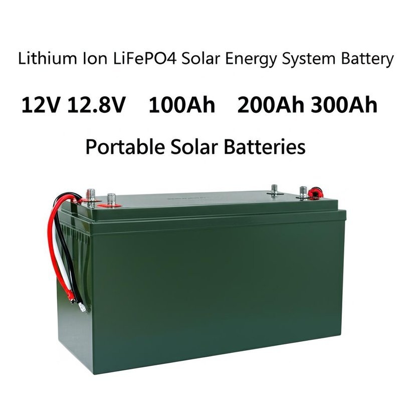PINSHENG ENERGY LiFePO4 batteria del sistema di energia solare a ioni di litio 12V 12.8V 100Ah 200Ah 300Ah batterie solari portatili