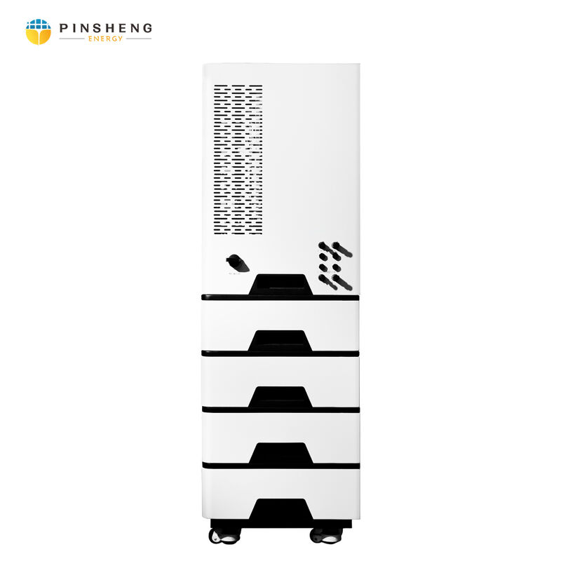 Pinsheng All in One Moduli impilati 51.2V LiFePO4 Batteria al litio 10Kwh 20Kwh Batteria di stoccaggio dell'energia e 10Kw inverter ibrido