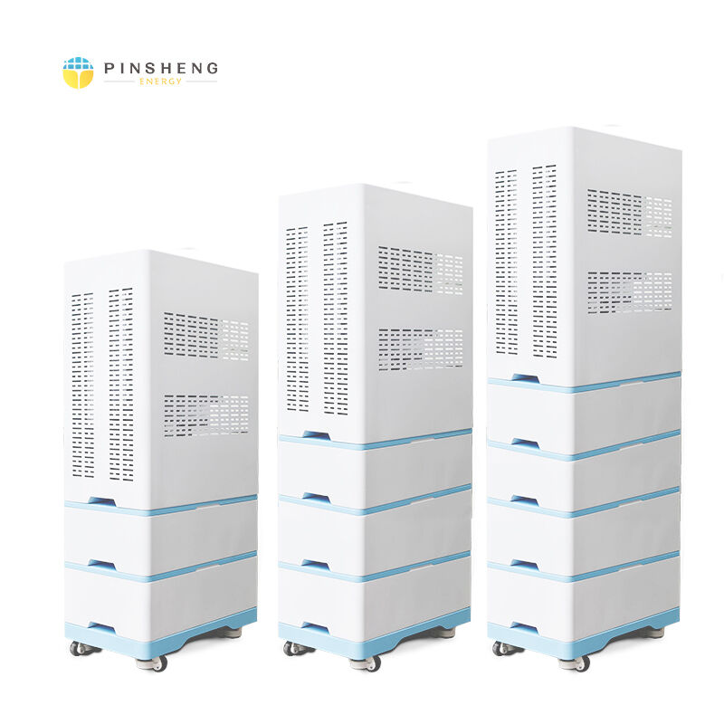 Batteria al litio ferro fosfato Pinsheng 48V on-grid/off-grid di backup solare da 10 kWh con BMS e inverter ibridi per accumulo solare