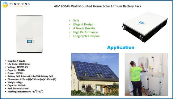 Fuori dalla batteria al litio solare 48V 200Ah 10KWh della casa LiFePO4 dell'invertitore ibrido ESS di griglia